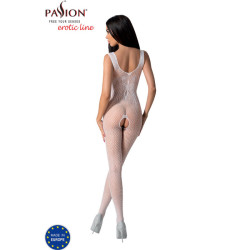 PASSION - BS098 BIALY BODYSTOCKING JEDEN ROZMIAR