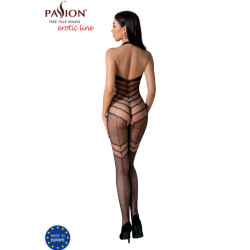 PASSION - BODYSTOCKING BS100 CZARNY, JEDEN ROZMIAR