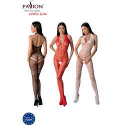 PASSION - BS100 BODYSTOCKING CZERWONY JEDEN ROZMIAR