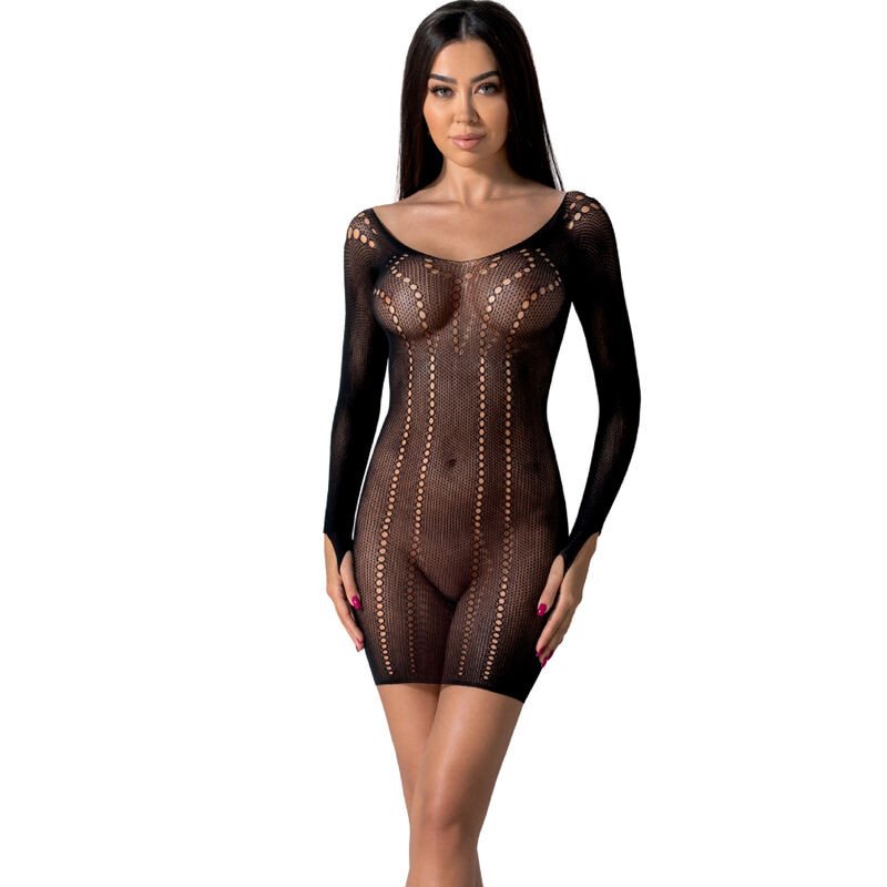 PASSION - BS101 BODYSTOCKING CZARNY, JEDEN ROZMIAR
