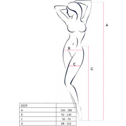 PASSION - S029 CALZE ROSSE CON GIARRETTIERA TAGLIA UNICA