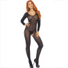LEG AVENUE - BODYSTOCKING Z DLUGIM REKAWEM CZARNY