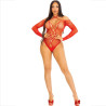 LEG AVENUE - BODY CROTHLESS WITH GLOSS RED
