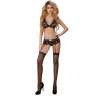 LIVCO CORSETTI FASHION - BELITA LC 90231 BIUSTONOSZ + MAJTKI + PAS DO PONCZONÓW CZARNY L/XL