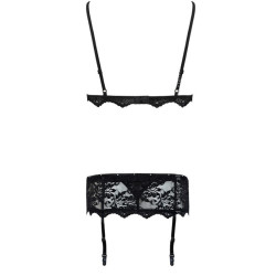 LIVCO CORSETTI FASHION - BELITA LC 90231 BIUSTONOSZ + MAJTKI + PAS DO PONCZONÓW CZARNY L/XL