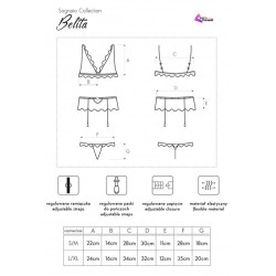LIVCO CORSETTI FASHION - BELITA LC 90231 BIUSTONOSZ + MAJTKI + PAS DO PONCZONÓW CZARNY L/XL