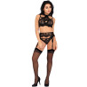 LIVCO CORSETTI FASHION - MAJALESA LC 90526 BIUSTONOSZ + PAS DO PONCZY + MAJTKI CZARNE