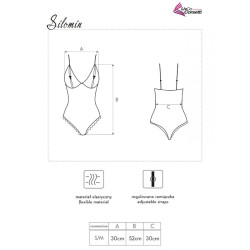 LIVCO CORSETTI FASHION - SILOMIN LC 1401 BODY + PASEK CZARNY JEDEN ROZMIAR