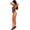 LIVCO CORSETTI FASHION - MORET LC 17329 BODY CROTCHLESS NERO TAGLIA UNICA