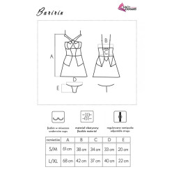 LIVCO CORSETTI FASHION - BARIRIN LC 90633 KOSZULA + MAJTKI CZARNE