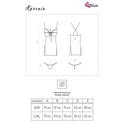 LIVCO CORSETTI FASHION - KARONIN LC 90628 KOSZULA + MAJTKI CZARNY L/XL