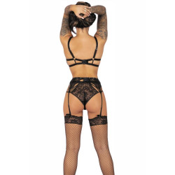 LIVCO CORSETTI FASHION - POJZON LC 90670 BIUSTONOSZ + PAS DO PONCZADÓW + MAJTKI CZARNE