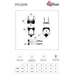 LIVCO CORSETTI FASHION - POJZON LC 90670 BIUSTONOSZ + PAS DO PONCZADÓW + MAJTKI CZARNE