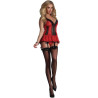 LIVCO CORSETTI FASHION - RED ROSE LC 90130 GORSET + FIGI CZERWONE L/XL