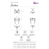 LIVCO CORSETTI FASHION - SNEHANA LC 90443 BIUSTONOSZ + PAS DO PONCZY + MAJTKI CZARNY L/XL