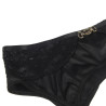 SUBBLIME - SET 3 PEZZI REGGISENO + PERIZOMA + GIARRETTIERA IN PIZZO NERO L/XL
