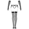 LIVCO CORSETTI FASHION - ZESTAW NEMALIA PODWIAZKA + PONCZOCHY + REKAWICE CZARNY