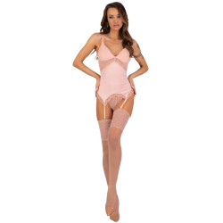 LIVCO CORSETTI FASHION - PERSINNE BRZOSKWINIOWY ZESTAW GORSET + FIGI + PONCZOCHY