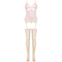 LIVCO CORSETTI FASHION - PERSINNE BRZOSKWINIOWY ZESTAW GORSET + FIGI + PONCZOCHY