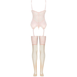 LIVCO CORSETTI FASHION - PERSINNE BRZOSKWINIOWY ZESTAW GORSET + FIGI + PONCZOCHY