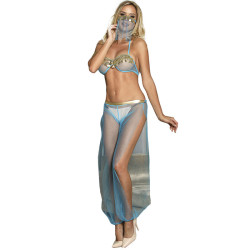 SUBBLIME - NIEBIESKI ZESTAW BIELIZNY W STYLU INDIA S/M