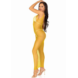LEG AVENUE - DLUGA SUKIENKA Z SIATKI ZÓLTA, JEDEN ROZMIAR