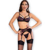 CHILIROSE - CR 4693 ZESTAW CZTERY SZTUKI ROZOWY/CZARNY S