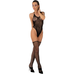 LIVCO CORSETTI FASHION - FLAMMEN LC 17355 ZESTAW CIALO + PONCZOCHY CZARNY JEDEN ROZMIAR