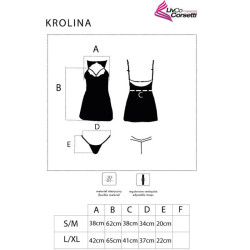 LIVCO CORSETTI FASHION - KROLINA LC 90734 HOME + STRINGI CZARNE S/M