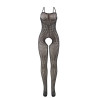 SUBBLIME - 951726 BLACK ELASTIC FISHNET CROTCHLESS BODYSTOCKING ONE SIZE
