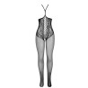 SUBBLIME - 951849 BODYSTOCKING Z OTWARTYMI MISECZKAMI I WI?ZANIEM NA SZYJ? HALTER CZARNY ROZMIAR JEDEN