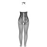 SUBBLIME - 951849 BODYSTOCKING Z OTWARTYMI MISECZKAMI I WI?ZANIEM NA SZYJ? HALTER CZARNY ROZMIAR JEDEN
