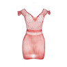 SUBBLIME - 951924 SHORT RED CROCHET GRILL DRESS ONE SIZE