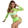 SUBBLIME - 952280 ZIELONE SUKIENKA Z D?UGIM R?KAWEM I ELASTYCZN? SIATK? RYBACK? ROZMIAR JEDNORAZOWY