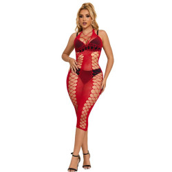 SUBBLIME - 952327 D?UGA CZERWONA RYBACKA SUKIENKA ROZMIAR JEDEN