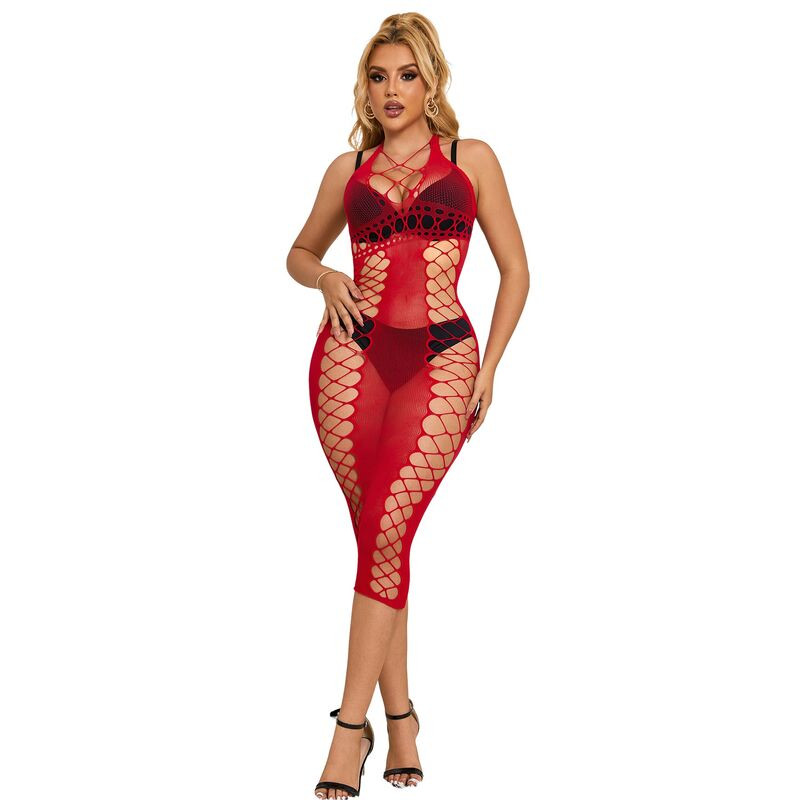 SUBBLIME - 952327 D?UGA CZERWONA RYBACKA SUKIENKA ROZMIAR JEDEN