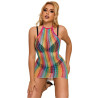 SUBBLIME - 952341 RAINBOW FISHNET SUKIENKA ROZMIAR JEDEN