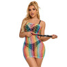 SUBBLIME - 952365 RAINBOW SUKIENKA Z ODKRYTYMI RAMIONAMI ROZMIAR JEDEN