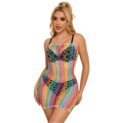 SUBBLIME - 952365 RAINBOW SUKIENKA Z ODKRYTYMI RAMIONAMI ROZMIAR JEDEN
