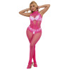 SUBBLIME - 952389 BODYSTOCKING MIT SCHNITTFREIEM NETZ UND SPITZE MIT HOHEM HALS EINE GRÖSSE