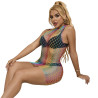 SUBBLIME - 952433 RAINBOW SUKIENKA Z WYSOKIM KO?NIERZEM I SIATK? RYBACK? ROZMIAR JEDEN