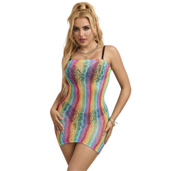 SUBBLIME - 952457 RAINBOW ODKRYTE RAMIONA BEZ R?KAWÓW SUKIENKA Z SIATKI RYBACKIEJ ROZMIAR JEDEN