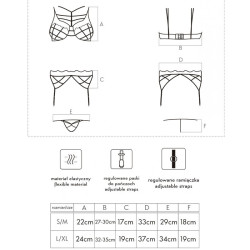 LIVCO CORSETTI FASHION - SOLEDAD LC 20217 BIUSTONOSZ + MAJTKI + PAS DO PONCZY S/M