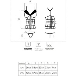 LIVCO CORSETTI FASHION - LAURA LC 20215 GORSET + STRINGI S/M