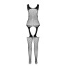 PASSION - BS 104 BODYSTOCKING CZERWONY JEDEN ROZMIAR