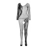 PASSION - BS 107 BODYSTOCKING BIAŁY JEDEN ROZMIAR