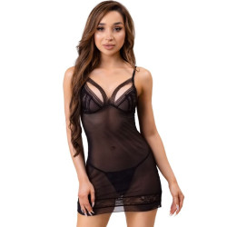 LIVCO CORSETTI FASHION - TIANA LC 20208 KOSZULKA + STRINGI CZARNA S/M