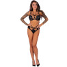 LIVCO CORSETTI FASHION - MELISENDA CF 1709 SZLAFROK + KOSZULKA + STRINGI CZARNY S
