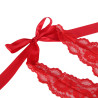 SUBBLIME - 953973 SEXY BODY Z FALBANKAMI + PASEK CZERWONY S/M