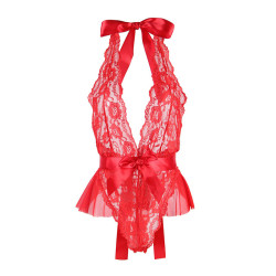 SUBBLIME - 953980 SEXY BODY Z FALBANKAMI + PASEK CZERWONY L/XL